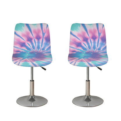Teal And Pink Tie Dye Print Bar Stool Covers