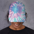 Teal And Pink Tie Dye Print Baseball Cap