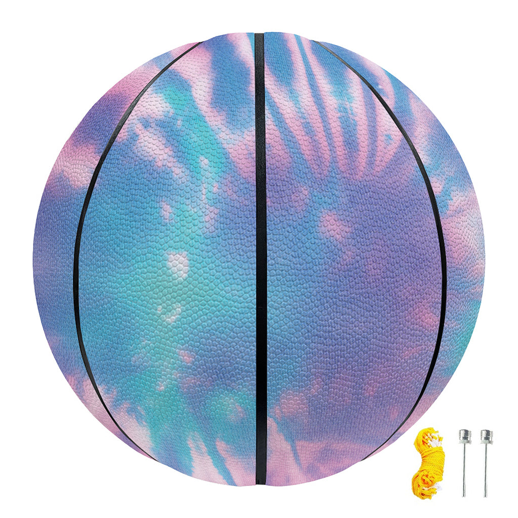 Teal And Pink Tie Dye Print Basketball