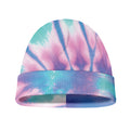 Teal And Pink Tie Dye Print Beanie
