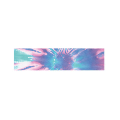 Teal And Pink Tie Dye Print Bed Runner