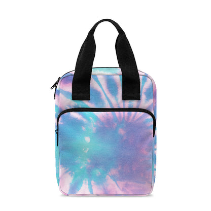 Teal And Pink Tie Dye Print Bible Tote Bag