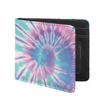 Teal And Pink Tie Dye Print Bifold Wallet