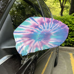 Teal And Pink Tie Dye Print Car Side Mirror Covers