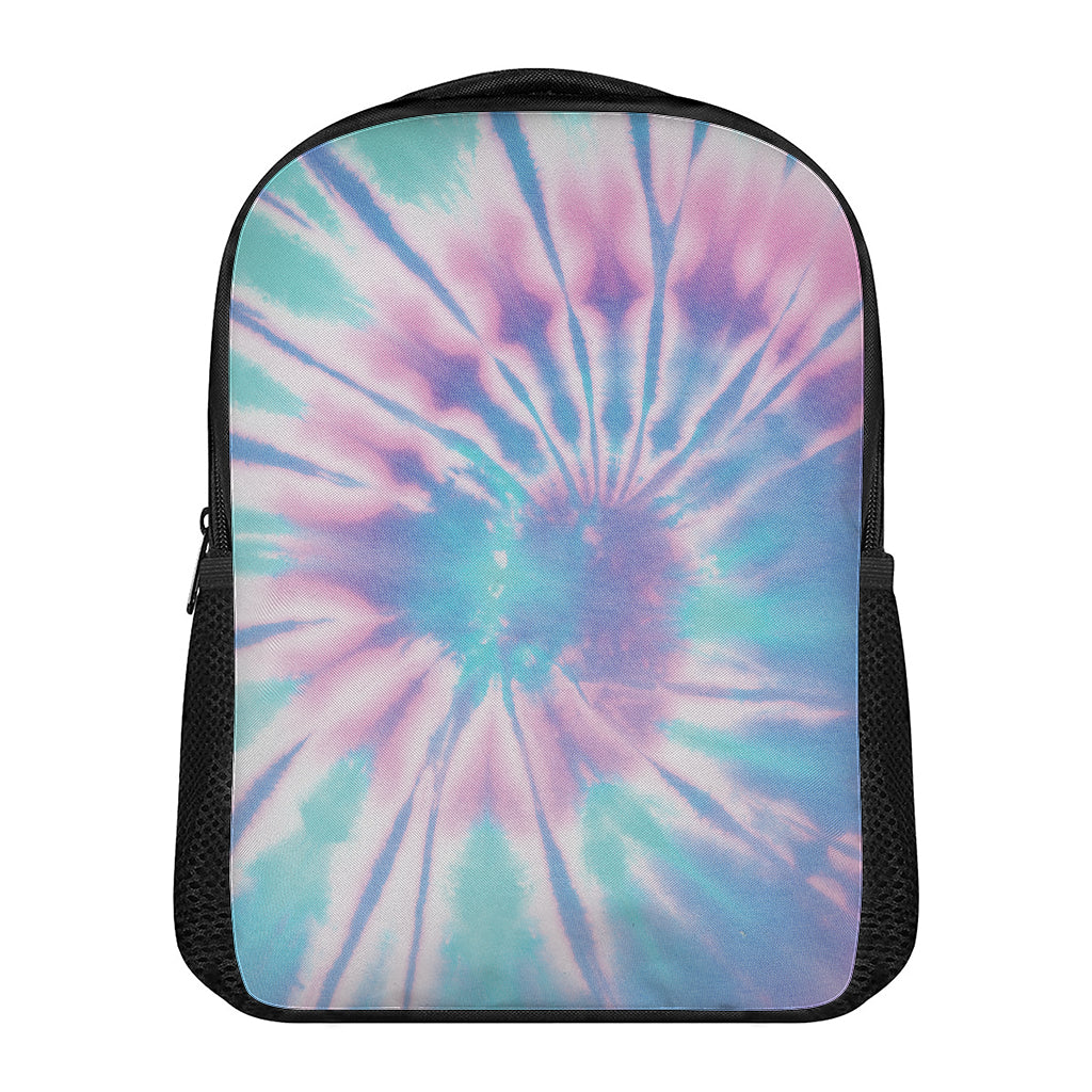 Teal And Pink Tie Dye Print Casual Backpack