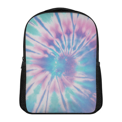 Teal And Pink Tie Dye Print Casual Backpack