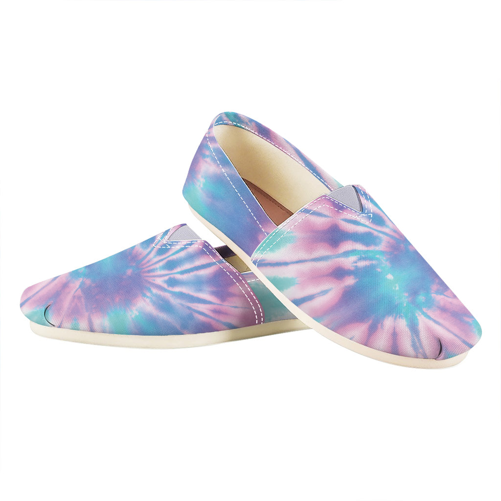 Teal And Pink Tie Dye Print Casual Shoes