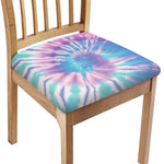 Teal And Pink Tie Dye Print Chair Cushion Cover