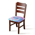 Teal And Pink Tie Dye Print Chair Cushion Cover