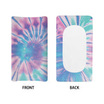 Teal And Pink Tie Dye Print Changing Pad Cover