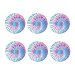 Teal And Pink Tie Dye Print Coaster Set