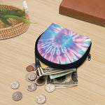 Teal And Pink Tie Dye Print Coin Purse