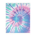 Teal And Pink Tie Dye Print Curtain