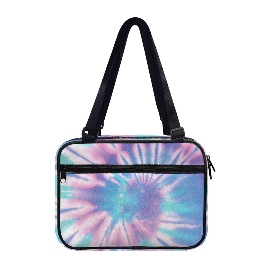 Teal And Pink Tie Dye Print Double Strap Bible Bag