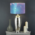 Teal And Pink Tie Dye Print Drum Lamp Shade