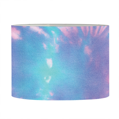 Teal And Pink Tie Dye Print Drum Lamp Shade