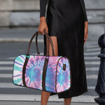 Teal And Pink Tie Dye Print Duffle Bag