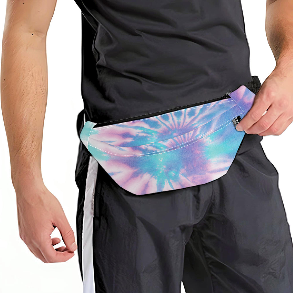 Teal And Pink Tie Dye Print Fanny Pack