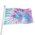 Teal And Pink Tie Dye Print Flag