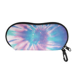 Teal And Pink Tie Dye Print Glasses Case