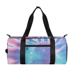 Teal And Pink Tie Dye Print Gym Bag
