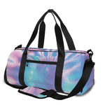 Teal And Pink Tie Dye Print Gym Bag