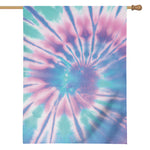 Teal And Pink Tie Dye Print House Flag