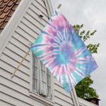 Teal And Pink Tie Dye Print House Flag