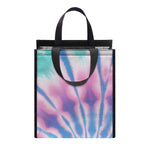 Teal And Pink Tie Dye Print Insulated Lunch Tote