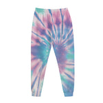 Teal And Pink Tie Dye Print Jogger Pants