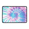 Teal And Pink Tie Dye Print Kitchen Mat