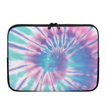 Teal And Pink Tie Dye Print Laptop Sleeve