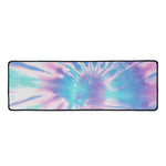 Teal And Pink Tie Dye Print Long Kitchen Mat