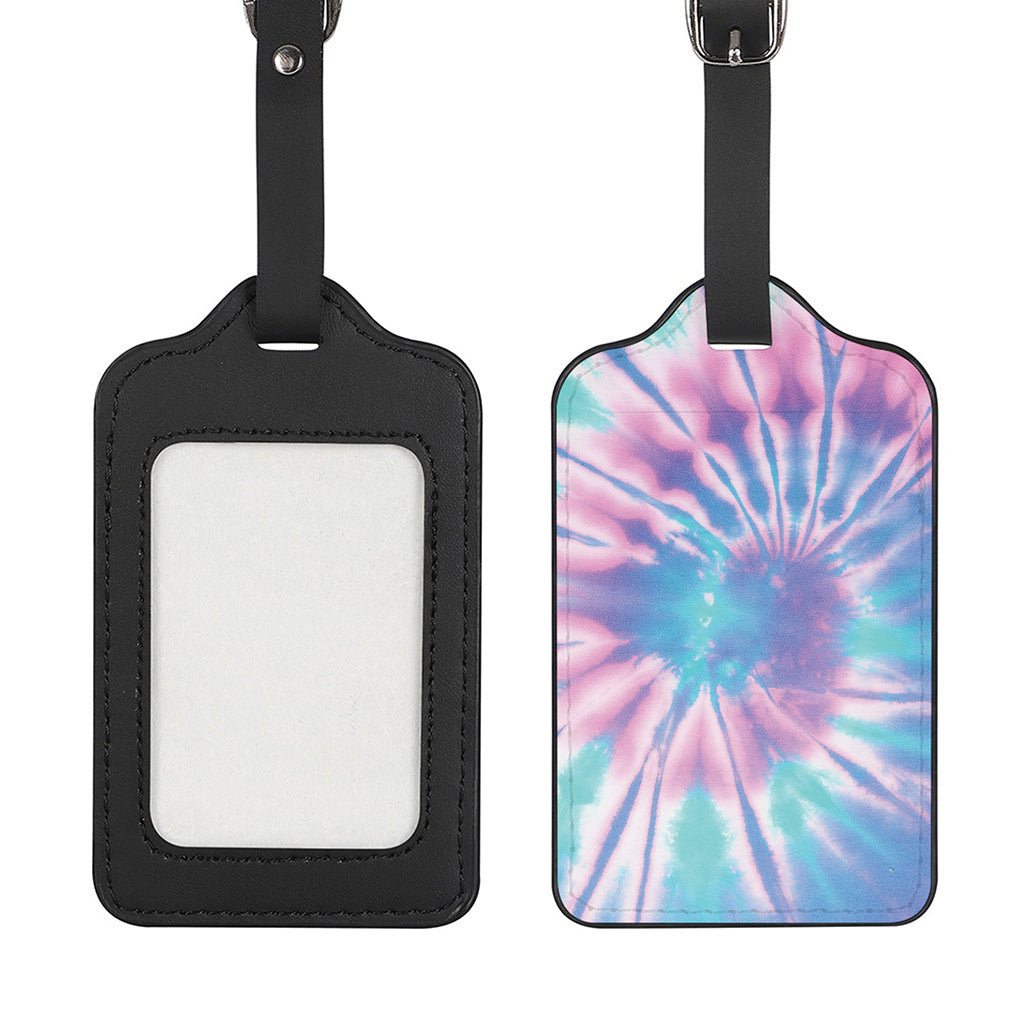 Teal And Pink Tie Dye Print Luggage Tag