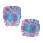 Teal And Pink Tie Dye Print Office Chair Cover