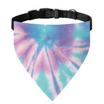 Teal And Pink Tie Dye Print Over The Collar Dog Bandana
