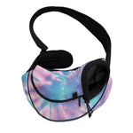 Teal And Pink Tie Dye Print Pet Sling Carrier