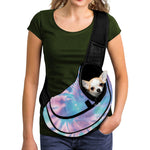Teal And Pink Tie Dye Print Pet Sling Carrier