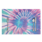 Teal And Pink Tie Dye Print Placemat