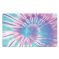 Teal And Pink Tie Dye Print Polyester Doormat