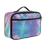 Teal And Pink Tie Dye Print Portable Lunch Bag