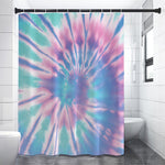 Teal And Pink Tie Dye Print Premium Shower Curtain