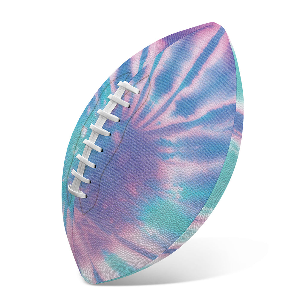 Teal And Pink Tie Dye Print Rugby Ball
