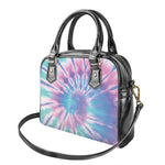 Teal And Pink Tie Dye Print Shoulder Handbag