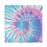 Teal And Pink Tie Dye Print Silk Bandana