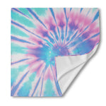 Teal And Pink Tie Dye Print Silk Bandana