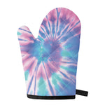 Teal And Pink Tie Dye Print Single Oven Mitt