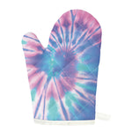 Teal And Pink Tie Dye Print Single Oven Mitt
