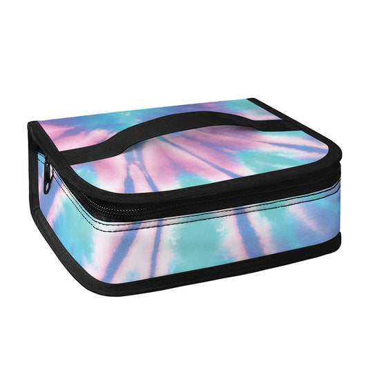 Teal And Pink Tie Dye Print Small Lunch Bag