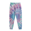 Teal And Pink Tie Dye Print Sweatpants